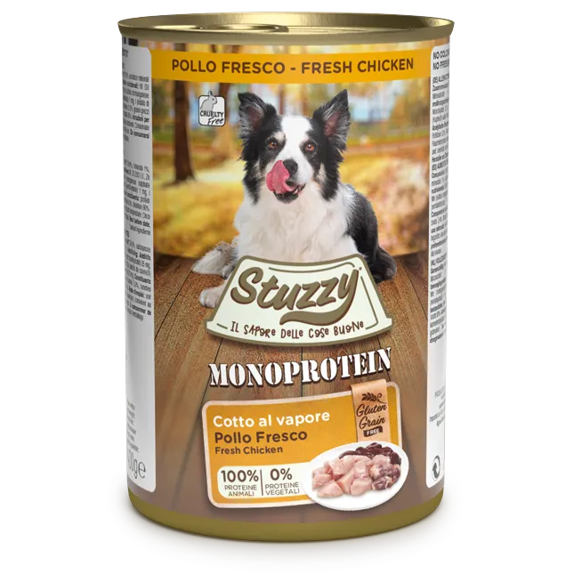 Stuzzy Monoprotein Pollo 400g – Cane Adulto Stuzzy Monoprotein Pollo 400g – Cane Adulto